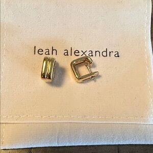 Leah Alexandra ribbed hoops